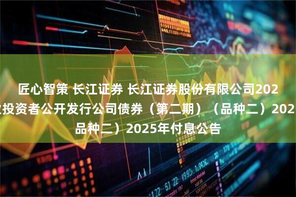 匠心智策 长江证券 长江证券股份有限公司2021年面向专业投资者公开发行公司债券（第二期）（品种二）2025年付息公告