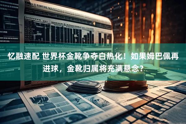 忆融速配 世界杯金靴争夺白热化！如果姆巴佩再进球，金靴归属将充满悬念？